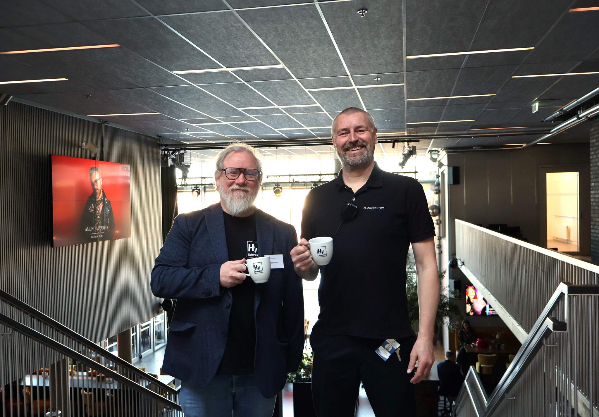 Prof. Knut Vågsæther from USN led the organizing team behind HySchool Days 2025 (left) and Head of Ælvespeilet Erik Friesl provided great support during the event (right)
