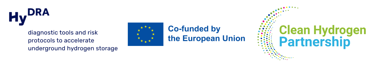 Logo of HyDRA, EU and Clean Hydrogen Partnership