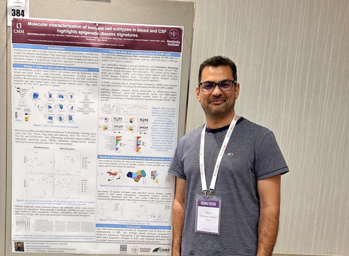 Dr. Majid Pahlevan Kakhki presenting his poster at ISNI 2025.