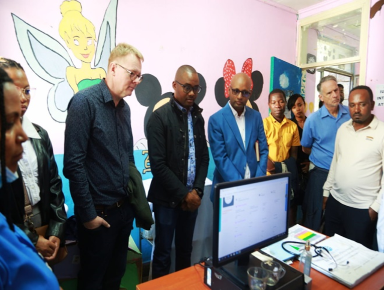 Group photo of site visit