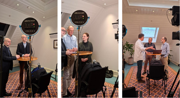 Shooting the MedTalk videos with consortium members.