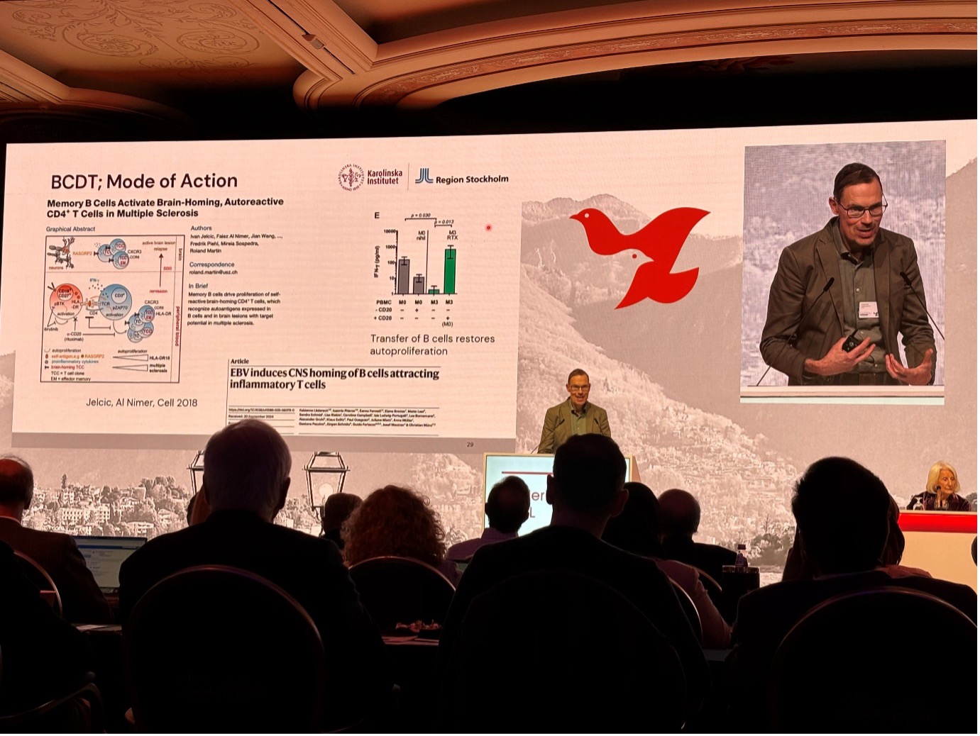 Professor Fredrik Piehl presenting at the ECF Annual Meeting 2025