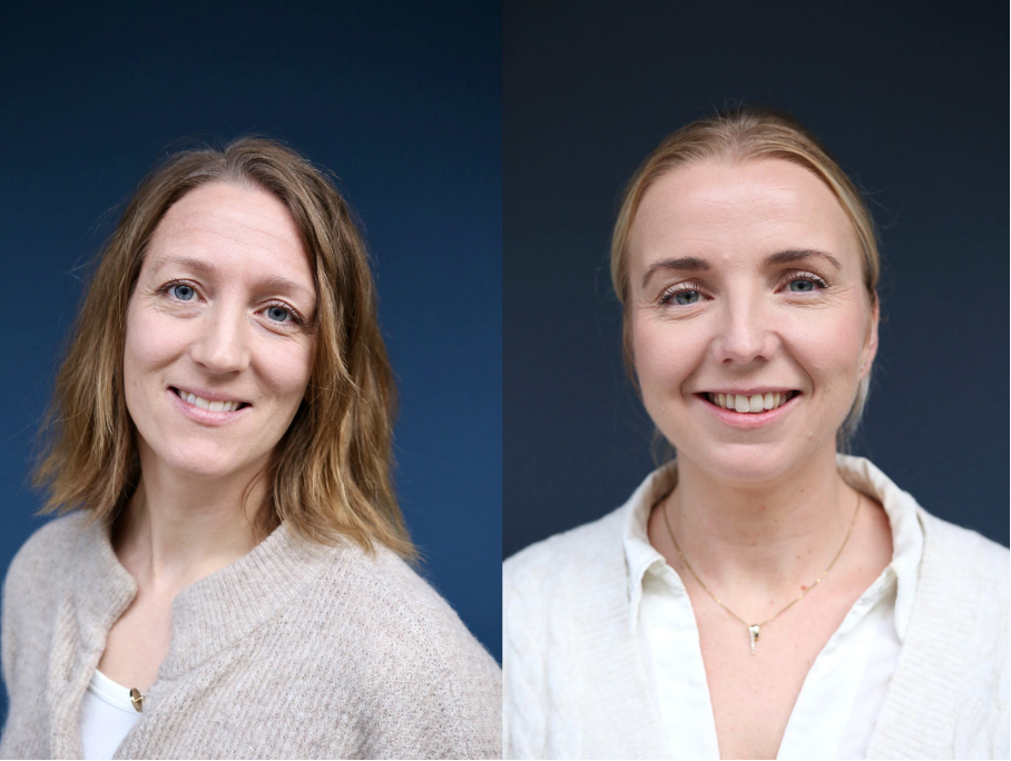 bilder av ansiktene til to kvinner