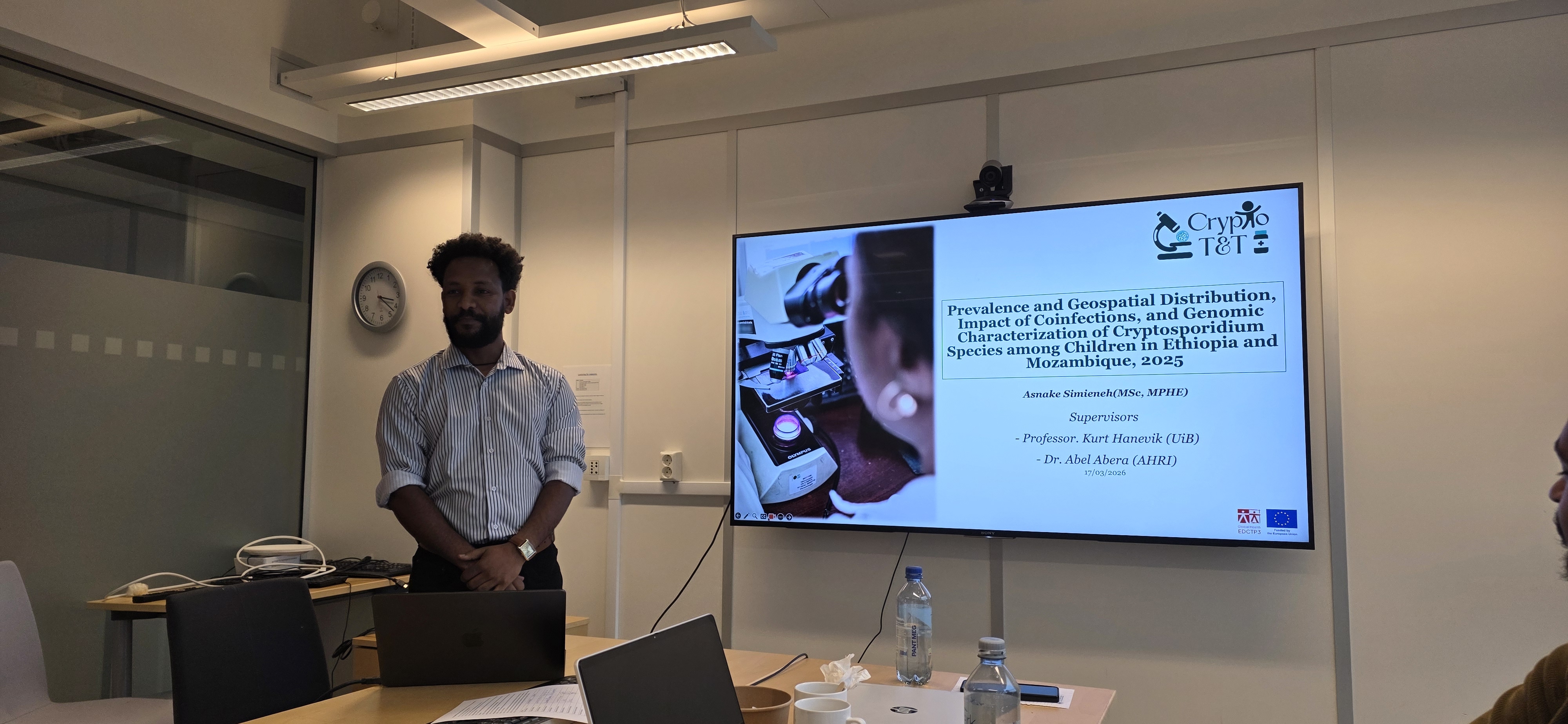 Asnake Simieneh Tamru presents his PhD project.