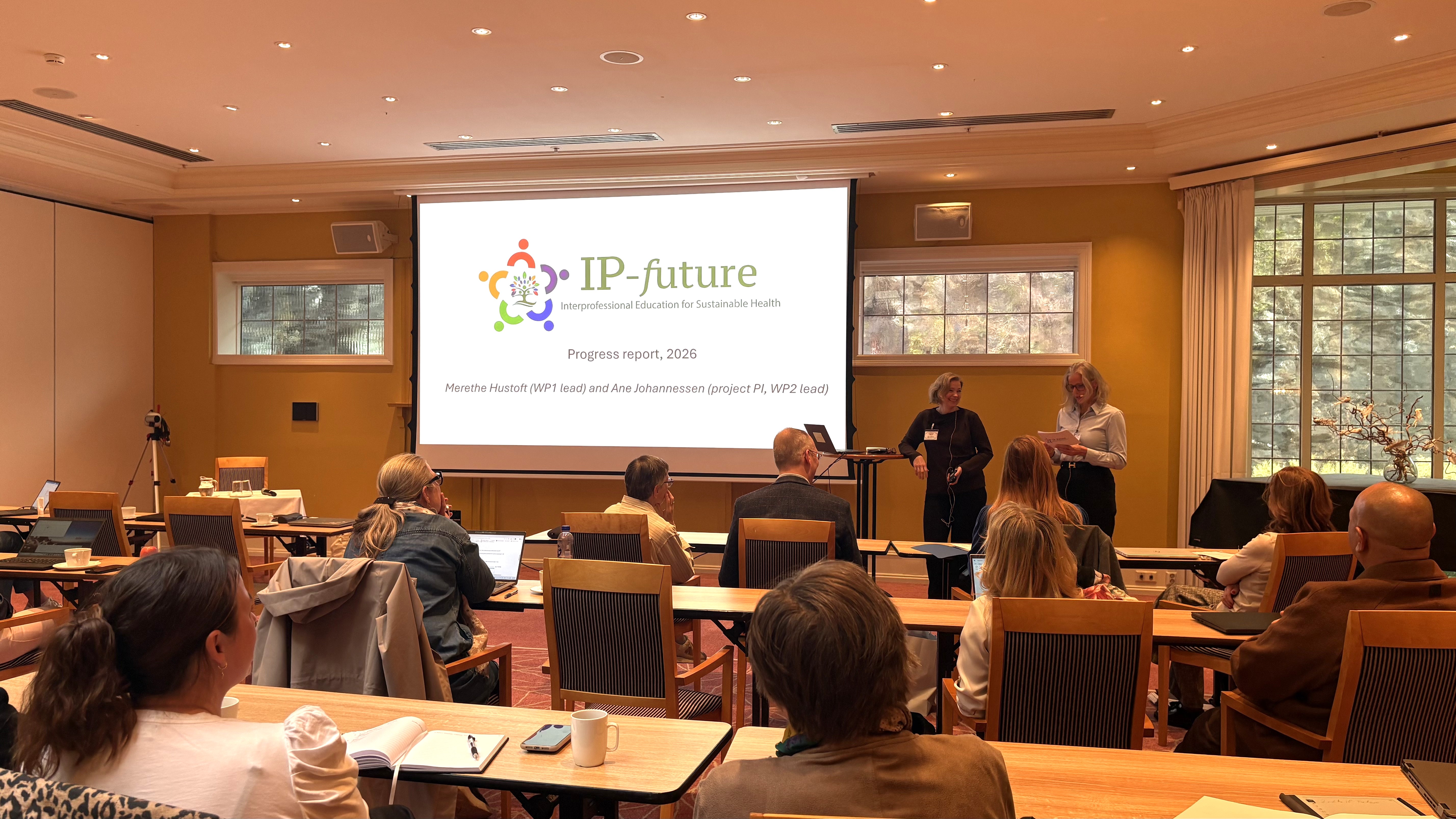 Ane og Merethe presenterer IP-future progress report 2026