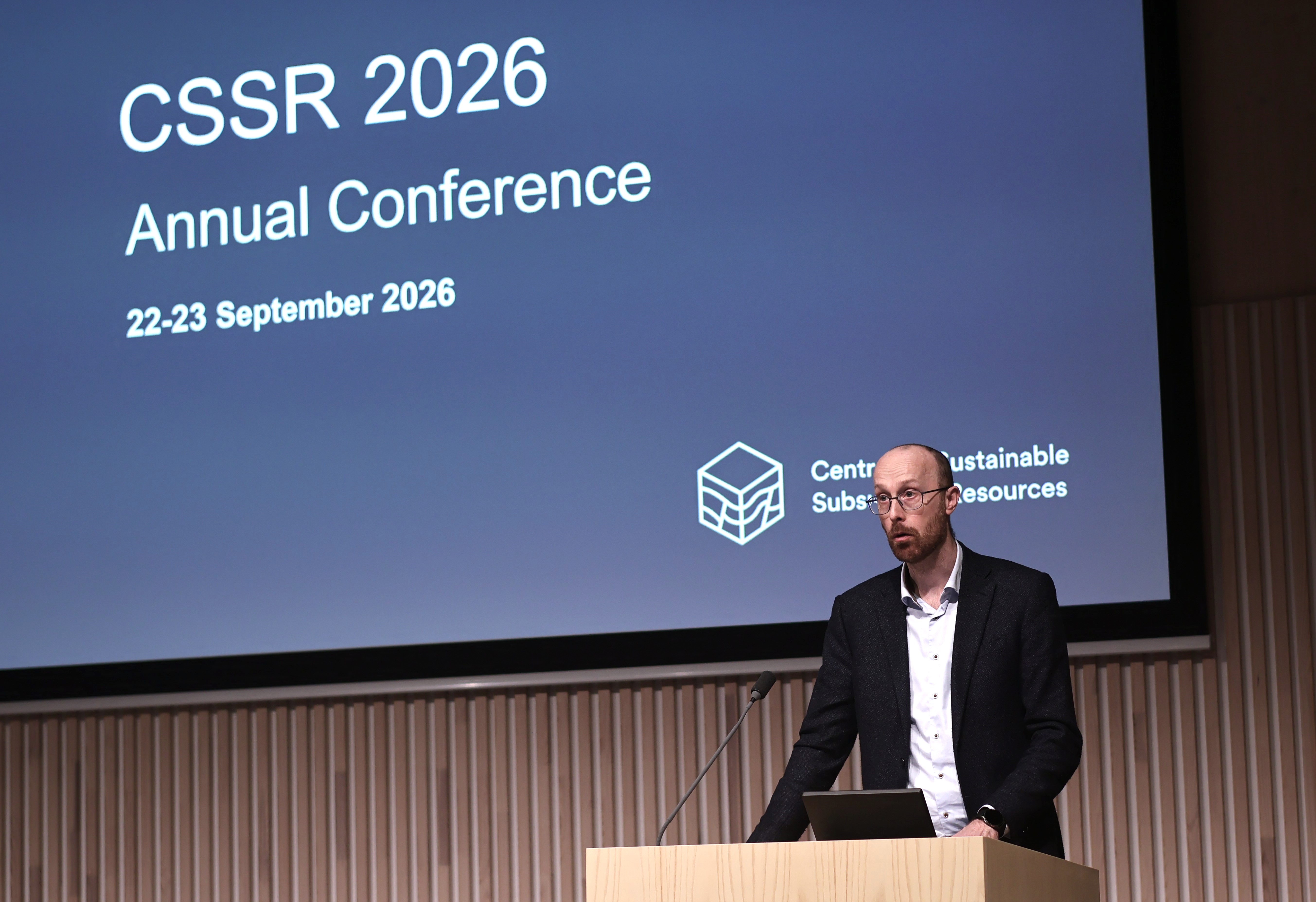 Prof. Martin Fernø presenting at CSSR Annual Conference 2026