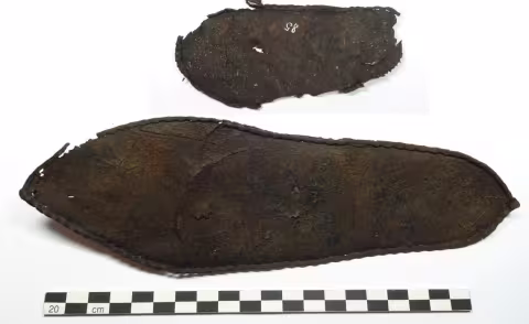 Shoe soles, adult and children's sizes, viking age type