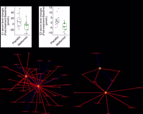 Figure fra Effects of metformin on transcriptomic and metabolomic profiles in breast cancer survivors enrolled in the randomized placebo-controlled MetBreCS tria