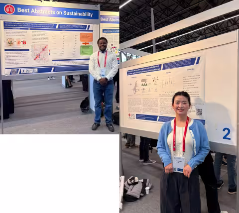 Robin Mzati Sinsamala and Shanshan Xu from the GAP research group presenting their work at the European Respiratory Society Congress 2025 in Amsterdam.