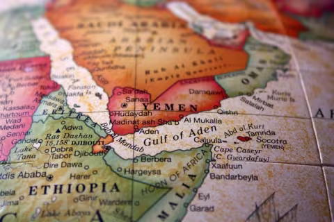 Kart som viser Yemen