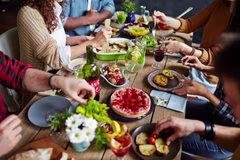 People sharing a meal