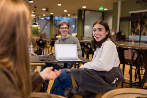 Students discussing curriculum