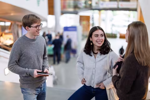 Students talking together