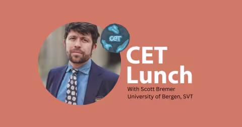 Banner with tekst CET Lunch seminars