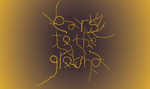 en plakat som viser tittelen til masterutstillingen: Ears to the ground