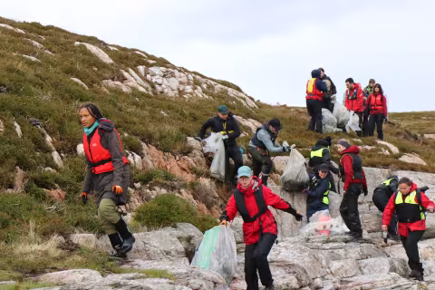 Picture from the 2024 UiB plastic cleanup.