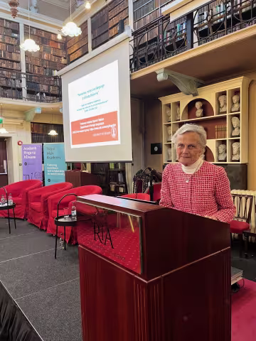 Kjersti Fløttum at the Royal Irish Academy in Dublin. 