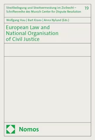 Cover photo of the book 'European Law and National Organisation of Civil Justice'