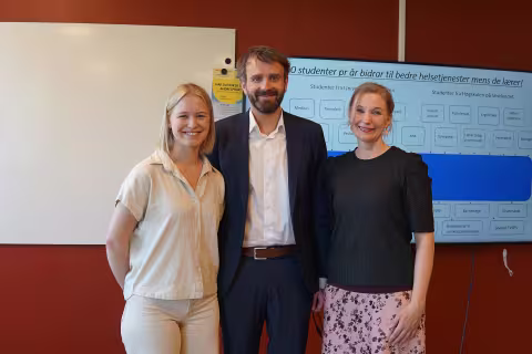 Bilde av Sarah Bjerk, Jan Christian Vestre og Ane Johannessen