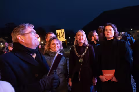 Demonstrasjonen på Griegakademi-tomten i november