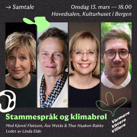 Kjersti Fløttum in a panel discussion. 