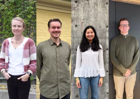 Tuva Strøm Johannessen, Hauk Andreas Fossen, Alexandra Lunstøeng og Erik Hem Reidarsen studerer undersøkende journalistikk ved UiB, og drar til USA som en del av studiet under valget i USA. 