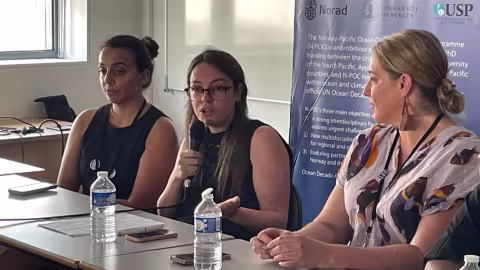 Monica in the panel discussion