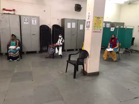 Social distancing at outreach clinic