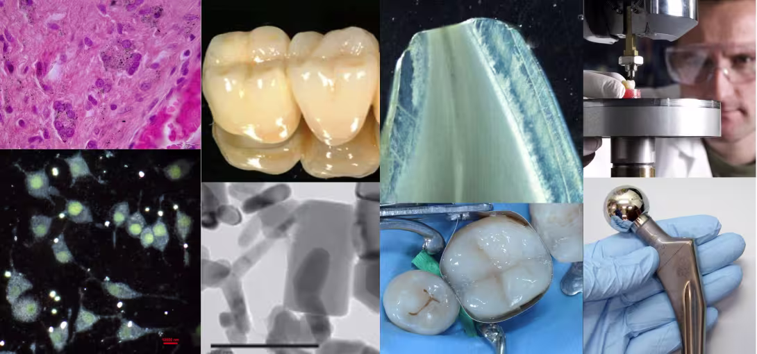 Collage of photos on the topic of Biomaterials