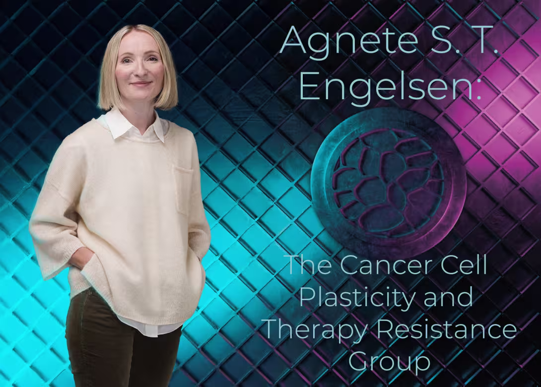 Portrait photo of Agnete Engelsen on an artistic background.