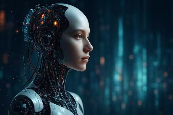 Illustrasjonsbilde av en futuristisk robot