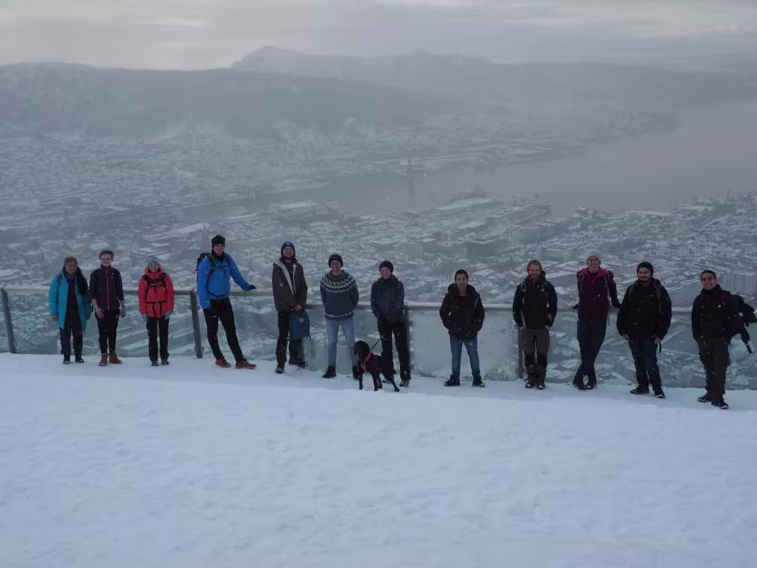 Group photo at mount Fløien
