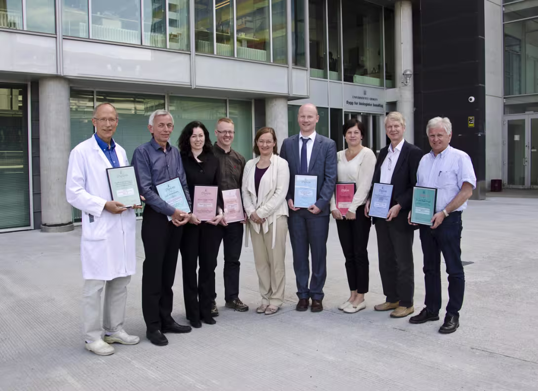 Bilde av gruppen som fikk studiekvalitetspris