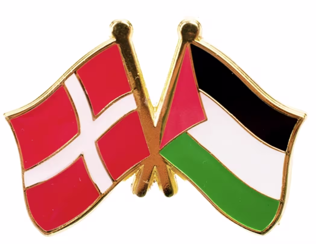 Palestinsk og dansk flagg