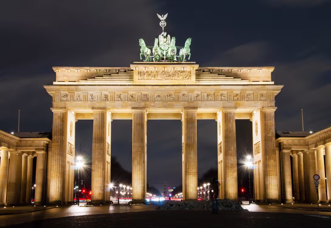 Brandenburger Tor, Berlin. Illustrasjonsbilde til Tysk nettnettstudier ved UiB