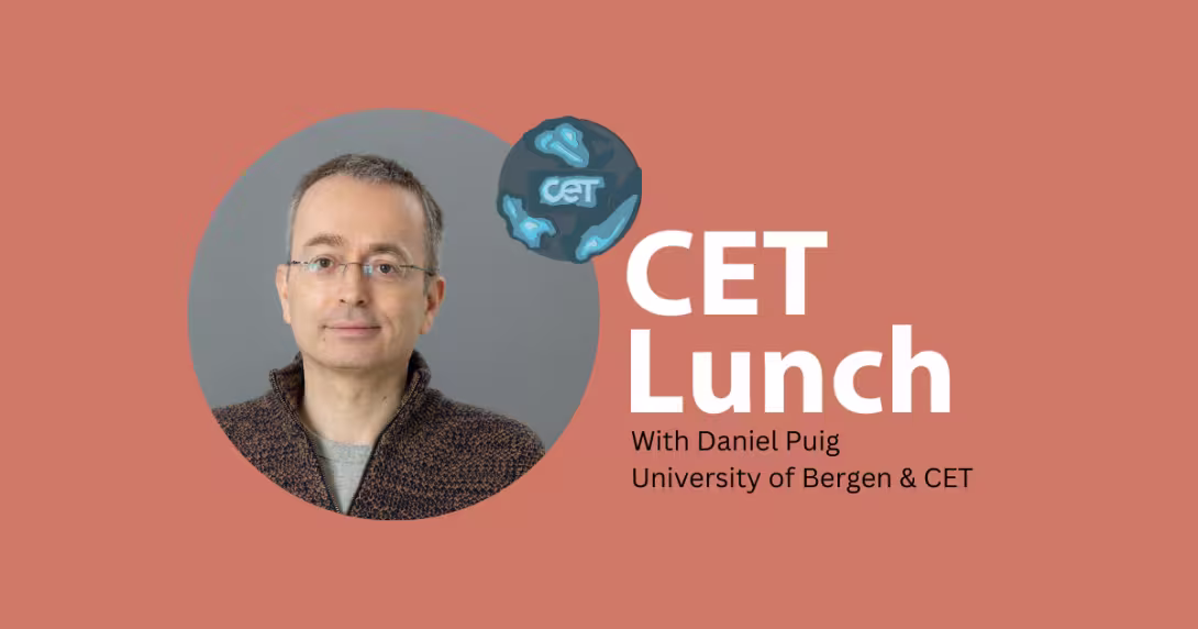 Banner with tekst CET Lunch seminars