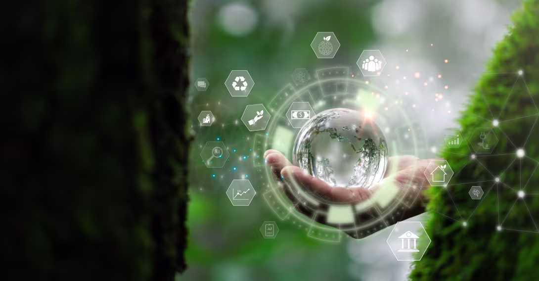 Illustrasjonsbilde til emnerekken om bærekraft, klima og energiomstilling