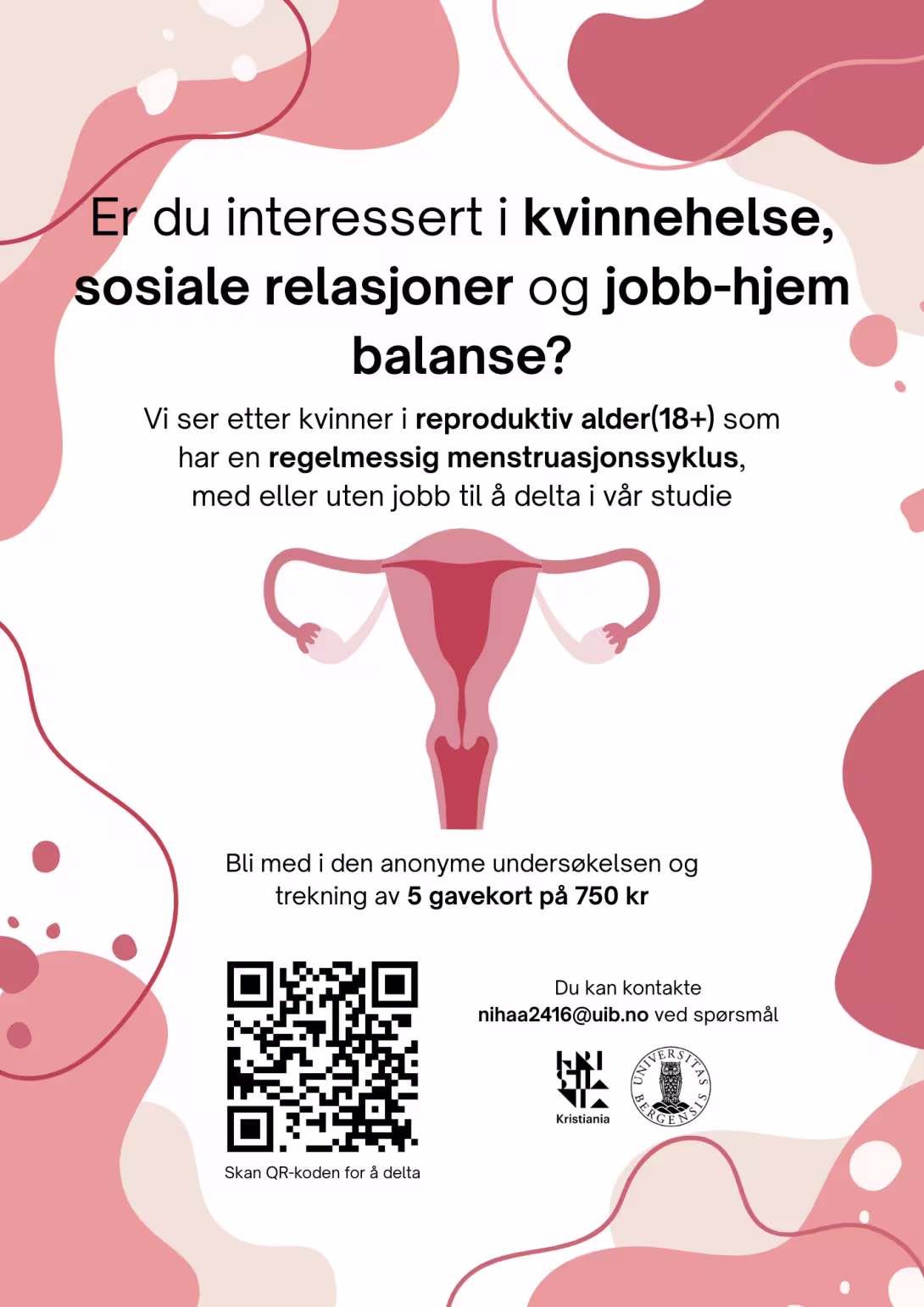 Bli med i studie på kvinnehelse