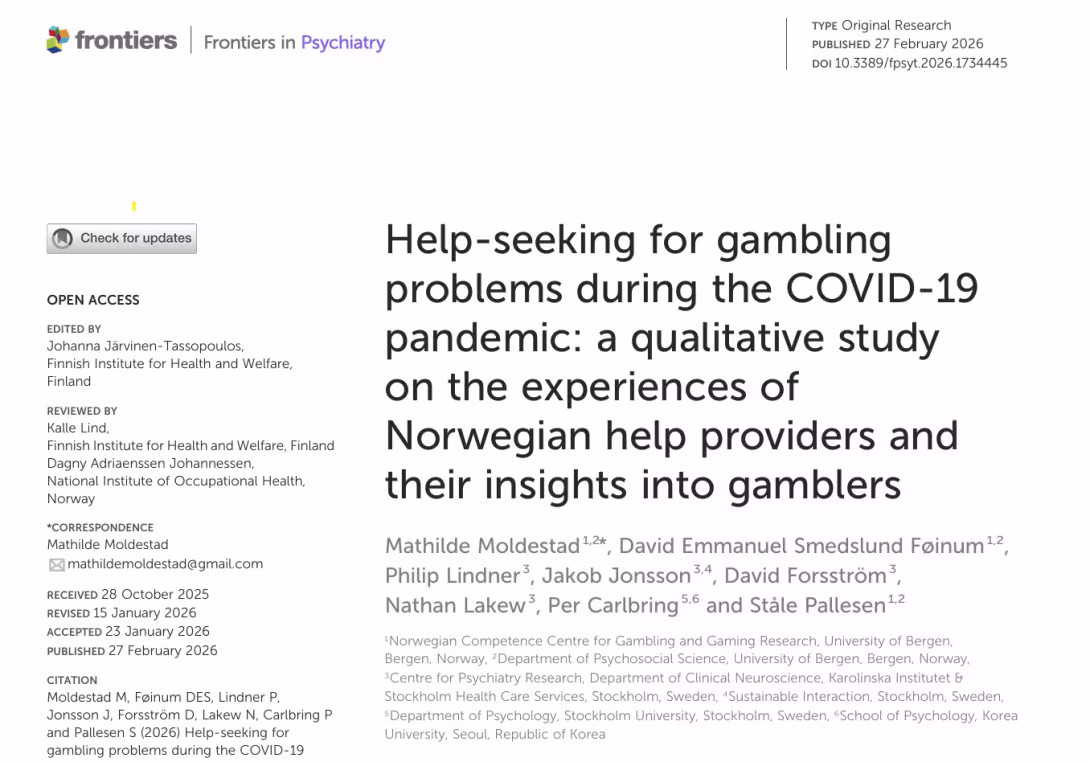 Utsnitt av artikkelforside