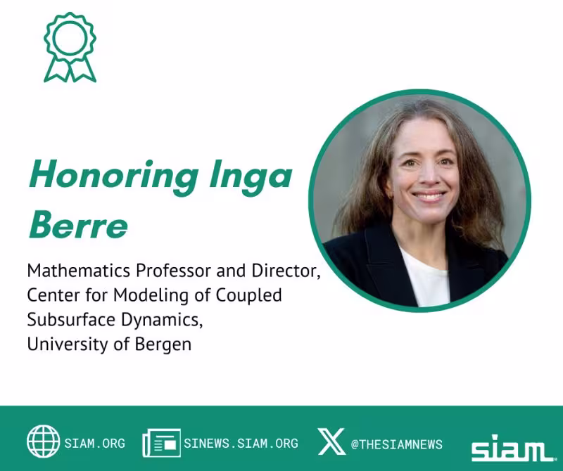 SIAM coverletter honoring Inga Berre